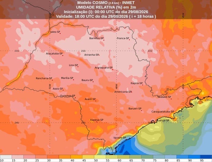 Calor pode chegar a 40°C em São Paulo neste sábado e baixa umidade exige atenção