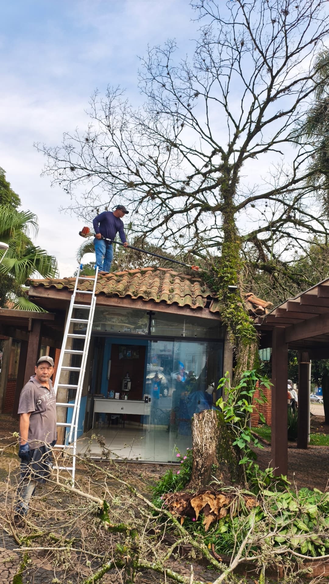 Imagem 11 da matéria Vendaval e chuva deixam estragos em diferentes pontos de Avaré e mobilizam Defesa Civil