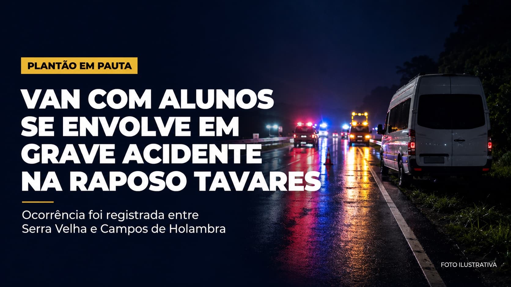 Van com alunos de Paranapanema se envolve em grave acidente na Raposo Tavares
