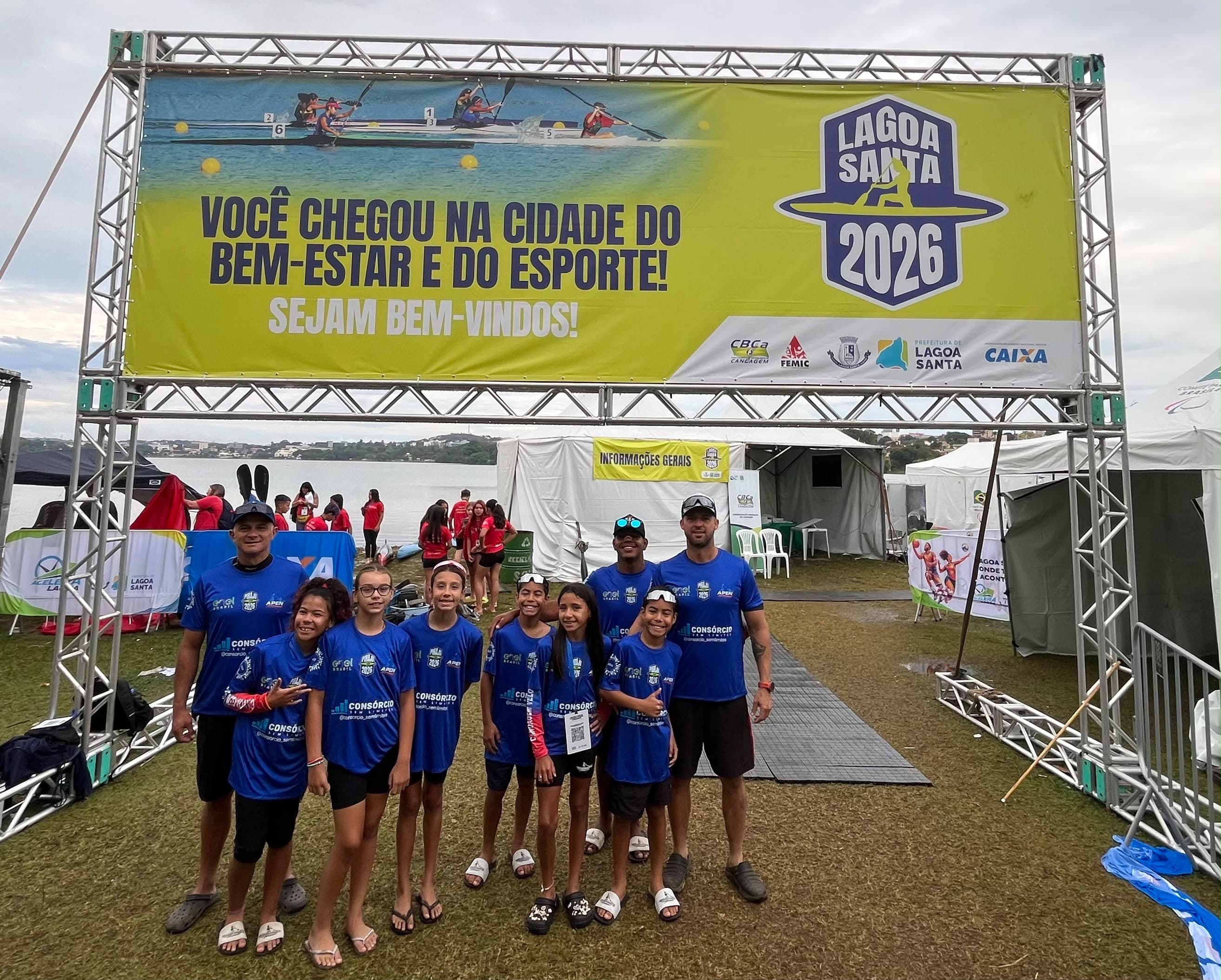 Imagem 1 da matéria Piraju conquista nove medalhas no Campeonato Brasileiro de Canoagem Velocidade em Lagoa Santa