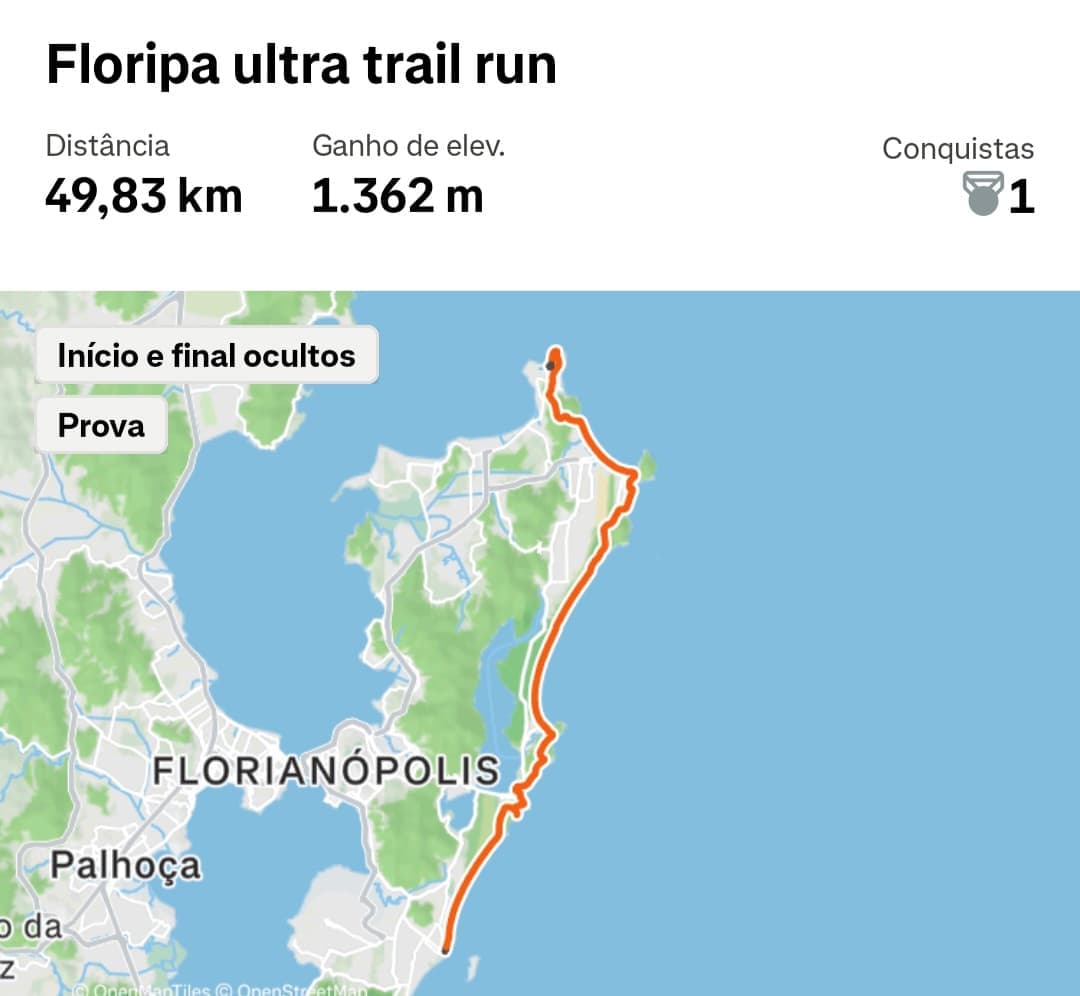 Imagem 2 da matéria Alexandre Caveira vence categoria dos 46 km da Floripa Ultra Trail Run