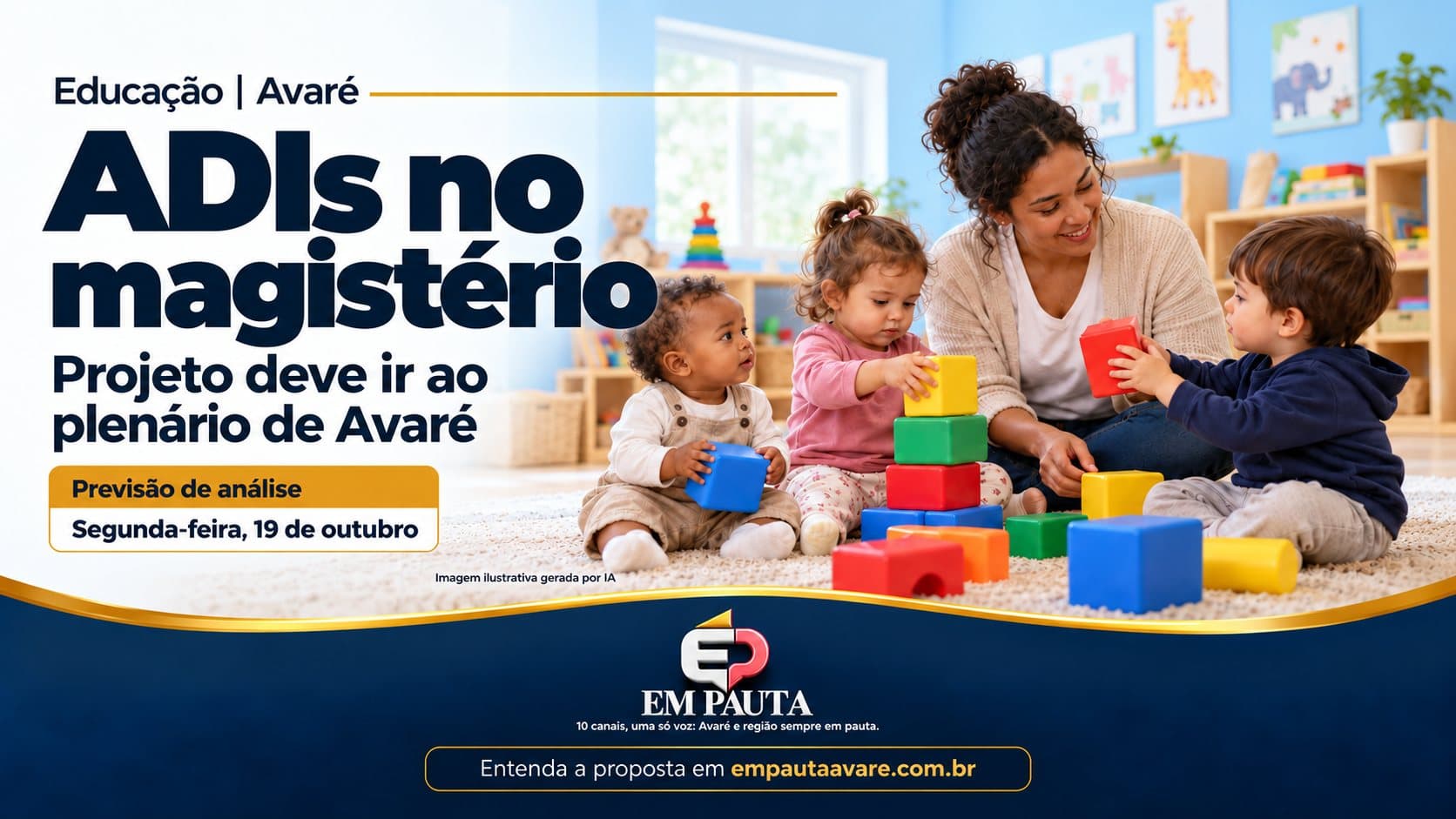 Projeto que inclui ADIs no magistério deve ir ao plenário de Avaré na segunda-feira